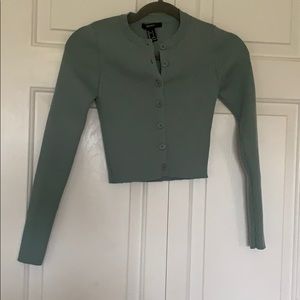 Ribbed Cropped Cardigan